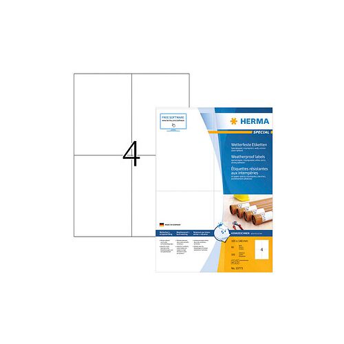 320 HERMA wetterfeste Etiketten weiß 105,0 x 148,0 mm