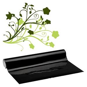 PLOTTIX PL0502024 - Vinylfolie - 31,5cm x 1m - Schwarz - Langlebig für Innen/Außen PLOTTIX PL0502024 - Vinylfolie - 31,5cm x 1m - Schwarz - Langlebig für Innen/Außen