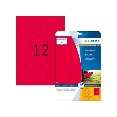 HERMA Etiketten 5156 rot 60,0 x 60,0 mm, 20 Blatt HERMA Etiketten 5156 rot 60,0 x 60,0 mm, 20 Blatt