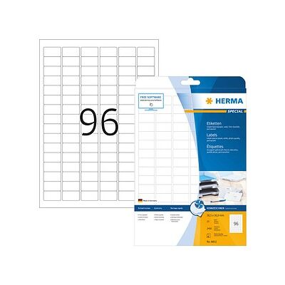HERMA Etiketten 8832 weiß 30,5 x 16,9 mm, 25 Blatt HERMA Etiketten 8832 weiß 30,5 x 16,9 mm, 25 Blatt
