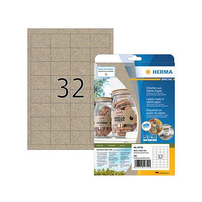 HERMA Etiketten braun 48,3 x 33,0 mm, 20 Blatt HERMA Etiketten braun 48,3 x 33,0 mm, 20 Blatt