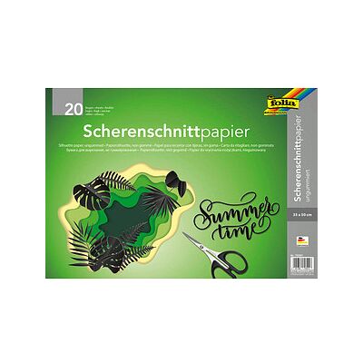 folia Scherenschnittpapier ungummiert schwarz 90 g/qm 20 Bogen folia Scherenschnittpapier ungummiert schwarz 90 g/qm 20 Bogen