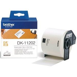 brother Endlosetikettenrolle für Etikettendrucker DK11202 weiß, 62,0 x 100,0 mm, 1 x 300 Etiketten