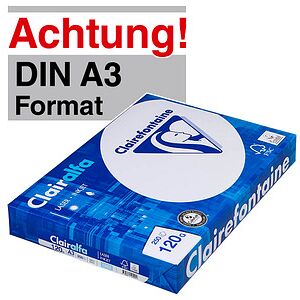 Clairefontaine Kopierpapier Clairalfa DIN A3 120 g/qm 250 Blatt