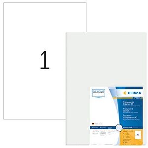 50 HERMA Folienetiketten 8694 transparent 297,0 x 420,0 mm