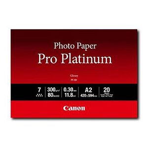 Canon Fotopapier PT-101 A2 DIN A2 hochglänzend 300 g/qm 20 Blatt