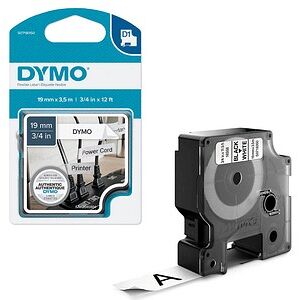 DYMO Schriftband D1 16958 S0718050, 19 mm schwarz auf weiß