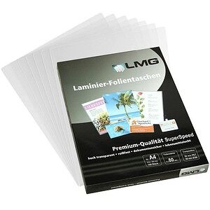 100 LMG Fast-Foil Laminierfolien glänzend für A4 125 micron