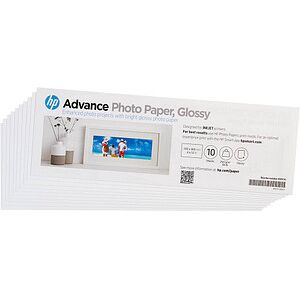 HP Fotopapier 49V51A 10,0 x 30,5 cm glänzend 250 g/qm 10 Blatt