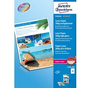 AVERY Zweckform Fotopapier 1398-200 DIN A4 hochglänzend 200 g/qm 200 Blatt