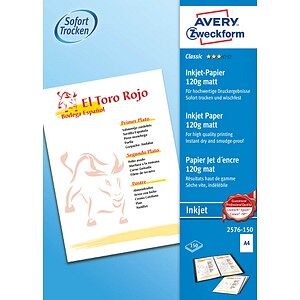 AVERY Zweckform Fotopapier 2576-150 DIN A4 matt 120 g/qm 150 Blatt