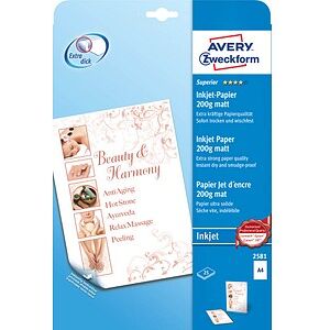 AVERY Zweckform Fotopapier 2581 DIN A4 matt 200 g/qm 25 Blatt