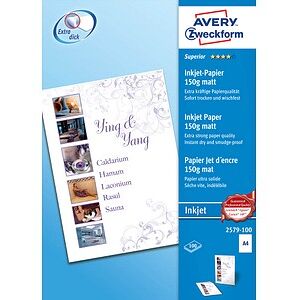 AVERY Zweckform Fotopapier 2579-100 DIN A4 matt 150 g/qm 100 Blatt