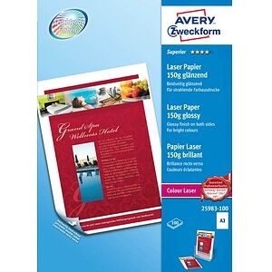 AVERY Zweckform Fotopapier 25983-100 DIN A3 glänzend 150 g/qm 100 Blatt