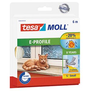 tesa tesamoll® E-Profil Fenster-Dichtungsband weiß 9,0 mm x 6,0 m 1 Rolle tesa tesamoll® E-Profil Fenster-Dichtungsband weiß 9,0 mm x 6,0 m 1 Rolle