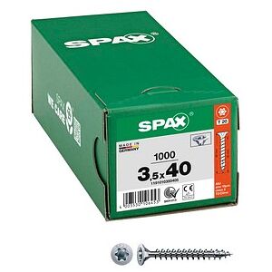 SPAX® Universalschrauben T20 Senkkopf WIROX 1191010350405 3,5 mm x 40 mm, 1.000 St. SPAX® Universalschrauben T20 Senkkopf WIROX 1191010350405 3,5 mm x 40 mm, 1.000 St.