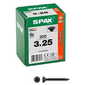 SPAX® Universalschrauben T10 Senkkopf BLAX 1191040300253 3 mm x 25 mm, 200 St. SPAX® Universalschrauben T10 Senkkopf BLAX 1191040300253 3 mm x 25 mm, 200 St.