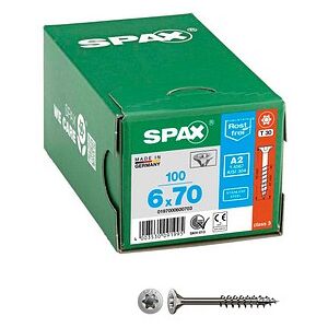 SPAX® Universalschrauben T30 Senkkopf Edelstahl A2 0197000600703 6 mm x 70 mm, 100 St. SPAX® Universalschrauben T30 Senkkopf Edelstahl A2 0197000600703 6 mm x 70 mm, 100 St.