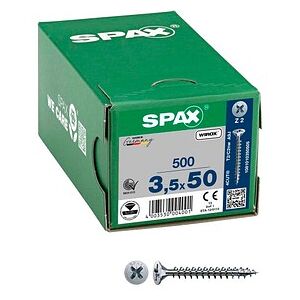SPAX® Universalschrauben Z2 Senkkopf WIROX 1081010350505 3,5 mm x 50 mm, 500 St. SPAX® Universalschrauben Z2 Senkkopf WIROX 1081010350505 3,5 mm x 50 mm, 500 St.