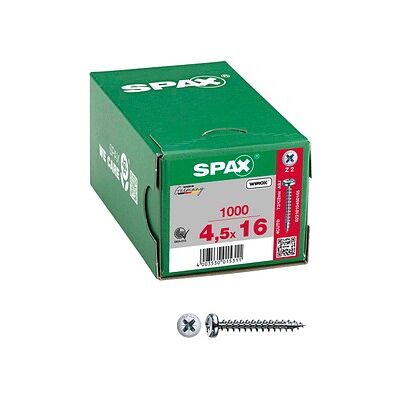 SPAX® Universalschrauben Z2 Halbrundkopf WIROX 0231010450165 4,5 mm x 16 mm, 1.000 St. SPAX® Universalschrauben Z2 Halbrundkopf WIROX 0231010450165 4,5 mm x 16 mm, 1.000 St.