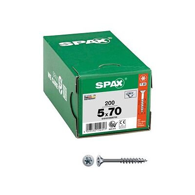 SPAX® Universalschrauben T20 Senkkopf WIROX 0191010500705 5 mm x 70 mm, 200 St. SPAX® Universalschrauben T20 Senkkopf WIROX 0191010500705 5 mm x 70 mm, 200 St.