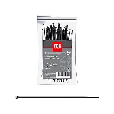 100 TOX Kabelbinder Clip schwarz - Kabelbinder 100 TOX Kabelbinder Clip schwarz - Kabelbinder
