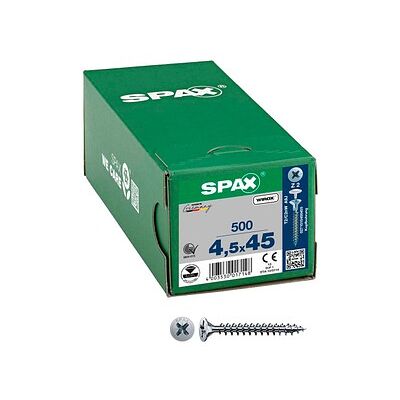 SPAX® Universalschrauben Z2 Senkkopf WIROX 0271010450455 4,5 mm x 45 mm, 500 St. SPAX® Universalschrauben Z2 Senkkopf WIROX 0271010450455 4,5 mm x 45 mm, 500 St.