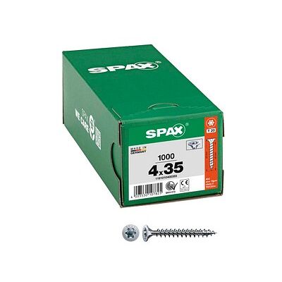 SPAX® Universalschrauben T20 Senkkopf WIROX 1191010400355 4 mm x 35 mm, 1.000 St. SPAX® Universalschrauben T20 Senkkopf WIROX 1191010400355 4 mm x 35 mm, 1.000 St.