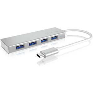 RaidSonic ICY BOX® USB-Hub IB-HUB1425-C3 4-fach silber