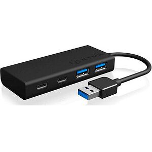 RaidSonic ICY BOX® USB-Hub IB-HUB1426-U3 4-fach schwarz