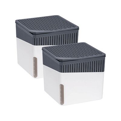 WENKO Cube Raumentfeuchter weiß, 2x 500,0 g WENKO Cube Raumentfeuchter weiß, 2x 500,0 g
