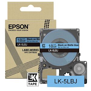 EPSON Schriftband LK LK-5LBJ C53S672081, 18 mm, schwarz auf blau, 1 St. EPSON Schriftband LK LK-5LBJ C53S672081, 18 mm, schwarz auf blau, 1 St.