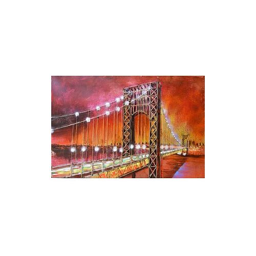 Garden Pleasure Wandbild 3D Brücke, Metall