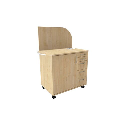 fm Sidney Bürowagen ahorn 3 Ebenen 124,0 x 64,2 x 150,0 cm