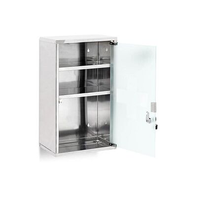 relaxdays Medizinschrank EMERGENCY XL ohne Norm silber relaxdays Medizinschrank EMERGENCY XL ohne Norm silber