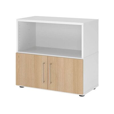 Hammerbacher Weiß/Eiche Regalschrank - 80x40x75cm Hammerbacher Weiß/Eiche Regalschrank - 80x40x75cm