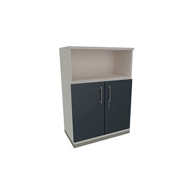 fm Oldenburg Regalschrank - Weiß & Lavagrau - 80cm fm Oldenburg Regalschrank - Weiß & Lavagrau - 80cm