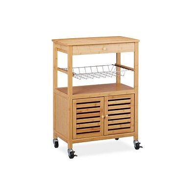 relaxdays Servierwagen braun 59,5 x 35,0 x 82,0 cm relaxdays Servierwagen braun 59,5 x 35,0 x 82,0 cm