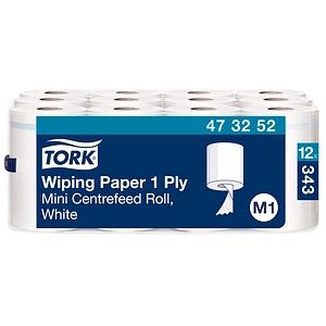 TORK Putztuchrollen Advanced M1 1-lagig weiß, 343 Blätter, 12 Rollen TORK Putztuchrollen Advanced M1 1-lagig weiß, 343 Blätter, 12 Rollen