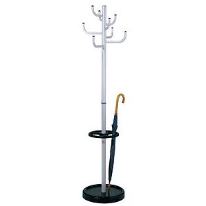 Kerkmann Kleiderständer Silber - 8 Haken - 45x174cm - Garderobe Kerkmann Kleiderständer Silber - 8 Haken - 45x174cm - Garderobe
