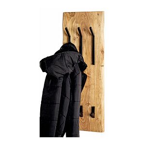 Haku Möbel Wandgarderobe - 6 Haken - Akazie - Modern Haku Möbel Wandgarderobe - 6 Haken - Akazie - Modern