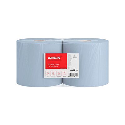 KATRIN Putztuchrollen L2 1000 Blue 2-lagig blau, 1.000 Blätter, 2 Rollen KATRIN Putztuchrollen L2 1000 Blue 2-lagig blau, 1.000 Blätter, 2 Rollen