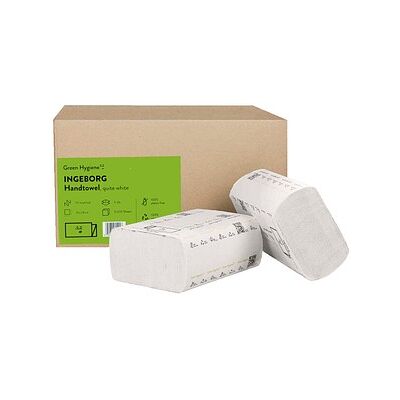 Green Hygiene® Papierhandtücher INGEBORG Interfold-Falzung 2-lagig 3.000 Tücher Green Hygiene® Papierhandtücher INGEBORG Interfold-Falzung 2-lagig 3.000 Tücher