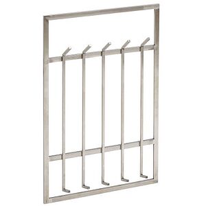 WOHNLING Wandgarderobe WL6.442 silber Metall 10 Haken 60,0 x 100,0 cm