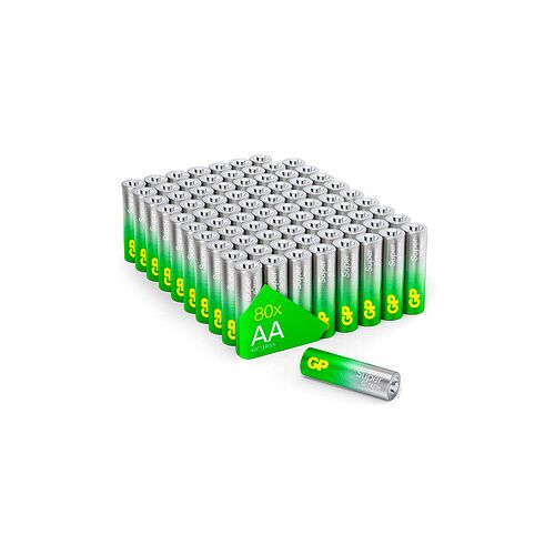 GP Batterien SUPER Alkali-Mangan Mignon AA 1,5 V, 80 St.