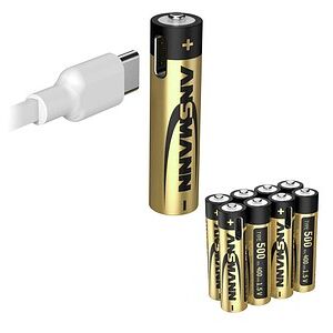 ANSMANN USB-Akkus mit Ladekabel Premium Li-Ion Micro AAA 400 mAh, 8 St. ANSMANN USB-Akkus mit Ladekabel Premium Li-Ion Micro AAA 400 mAh, 8 St.