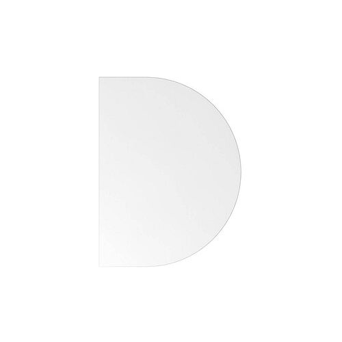 HAMMERBACHER Anbautisch höhenverstellbar QA60 weiß, silber halbrund 60,0 x 80,0 x 65,5 - 82,5 cm