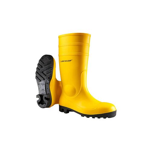 DUNLOP® unisex S5 Sicherheits-Gummistiefel gelb Größe 45