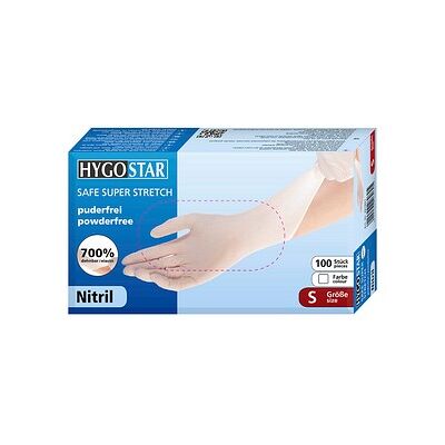 Hygostar Nitrilhandschuhe Safe Super Stretch - Einweg-Nitrilhandschuhe Hygostar Nitrilhandschuhe Safe Super Stretch - Einweg-Nitrilhandschuhe