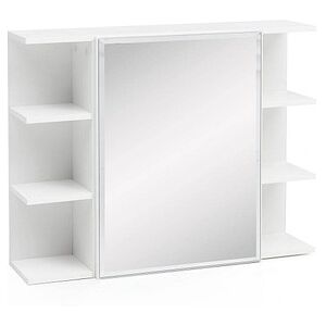 Wohnling Hängeschrank Weiß 80x64,5x20cm Spiegelschrank Modern Design Badregal Wohnling Hängeschrank Weiß 80x64,5x20cm Spiegelschrank Modern Design Badregal
